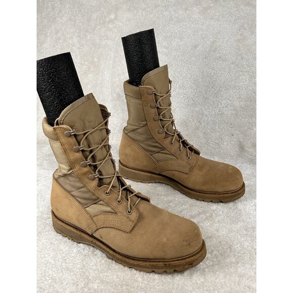 UFCW Vibram Military Combat Tactical Boots Mens 13 W Leather Desert Tan USA Army - Picture 3 of 7